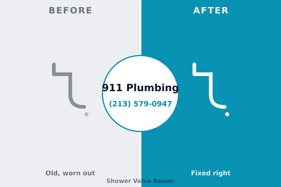 Before and after: plumbing repair Chesnut Hill, PA